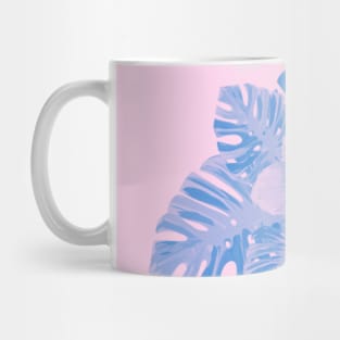 Tropical Hibiscus Pink Blue Mug